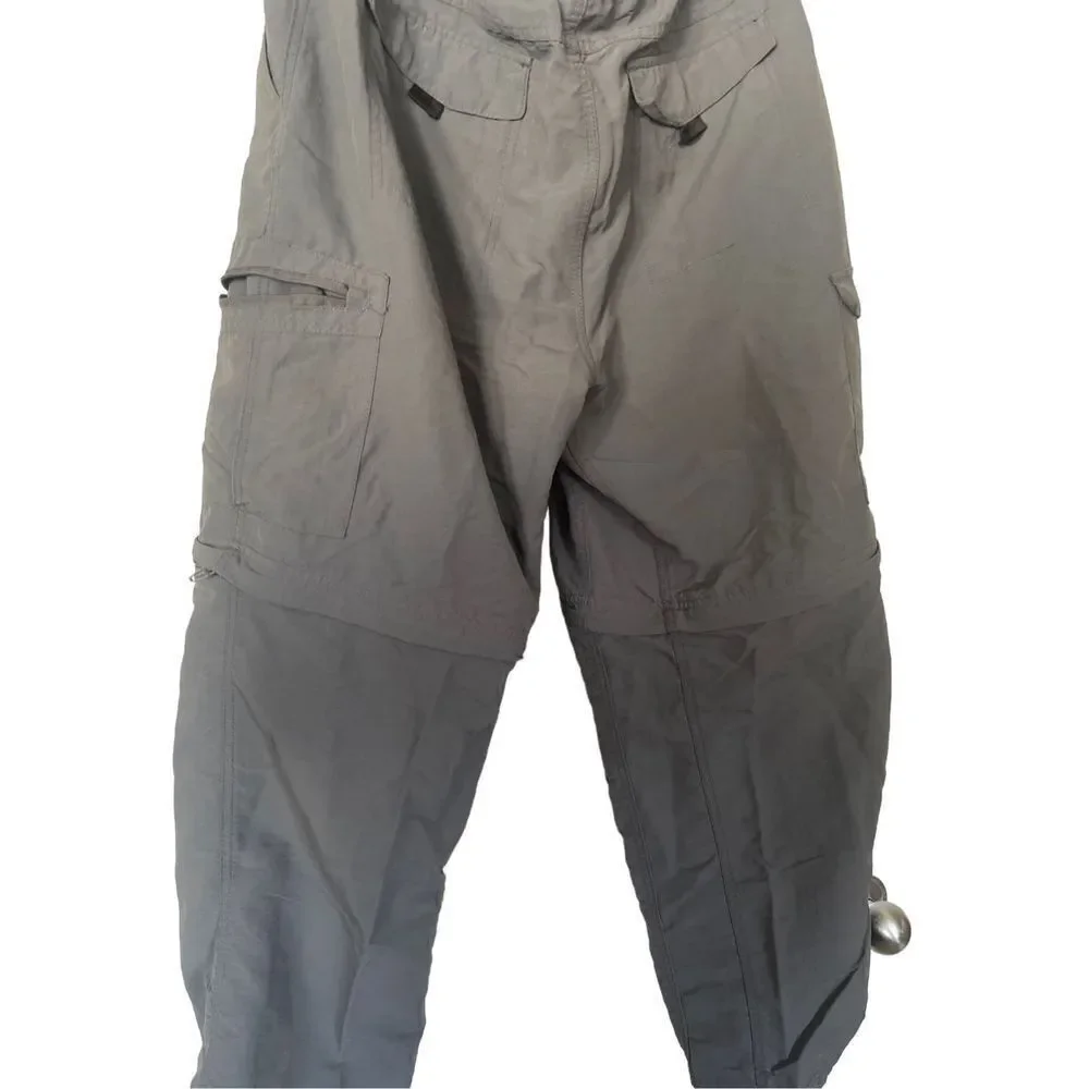 Nordic Track Men's Gray Adjustable Belt Convertible Cargo Pants Size 36W